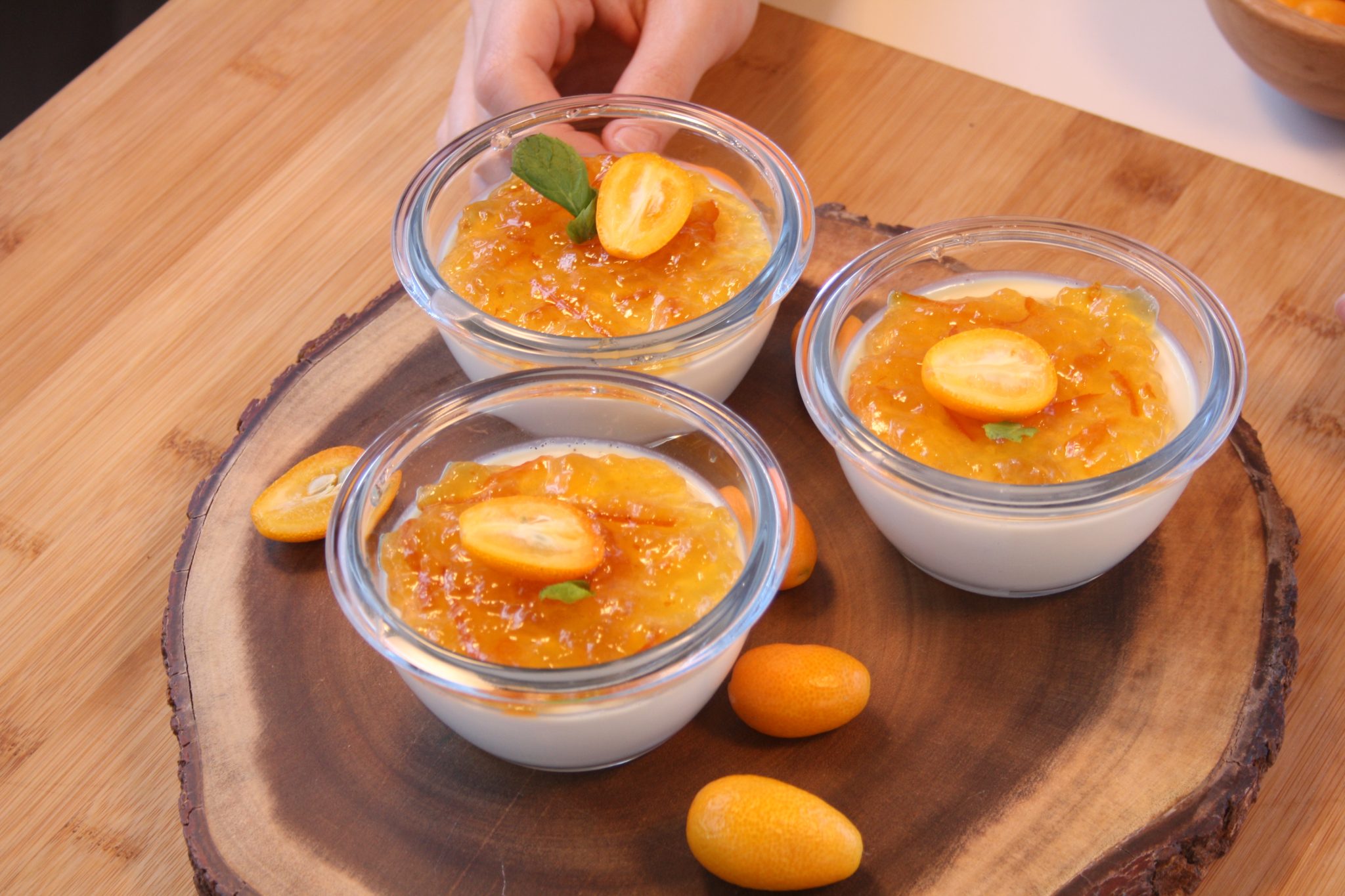 Panacotta de naranja y kumquat